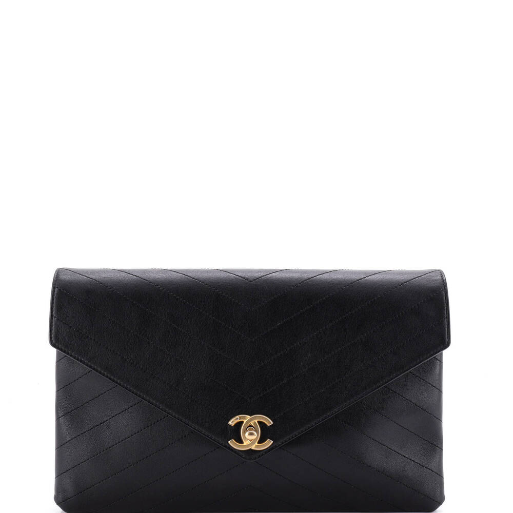 Chanel Coco Chevron Flap Clutch